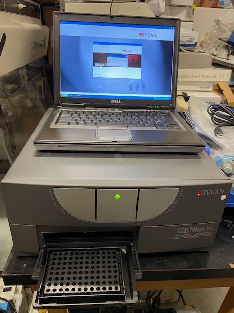 Tecan Genios FL Microplate Reader with laptop and software loaded - Excellent